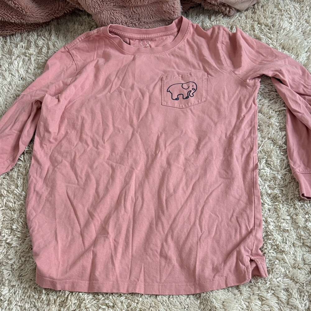 Ivory Ella Kids Long Sleeve Shirt in Soft Pink